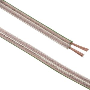 Bobina de Cable de altavoz de 2x0.75 de 25 metros transparente con indicador de polaridad