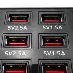 Regleta de alimentación USB A hembra 5VDC 12A con 12 puertos USB - AU00900 - 06
