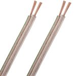 Bobina de Cable de altavoz de 2x0.75 de 25 metros transparente con indicador de polaridad - AL01100 - 05