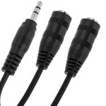 Adaptador de audio estéreo duplicador minijack 3.5mm macho a 2 minijack 3.5mm hembra 10cm - AY03800 - 07