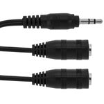 Adaptador de audio estéreo duplicador minijack 3.5mm macho a 2 minijack 3.5mm hembra 10cm - AY03800 - 06