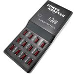 Regleta de alimentación USB A hembra 5VDC 12A con 12 puertos USB - AU00900 - 01