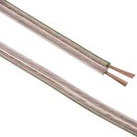 Bobina de Cable de altavoz de 2x0.5 de 50 metros transparente con indicador de polaridad - AL00200 - 01