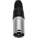 Conector XLR3 3-pin macho metálico plateado - XN07200 - 04