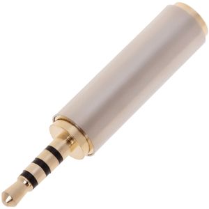 Adaptador audio 4pin jack 3.5mm hembra a jack 2.5mm macho