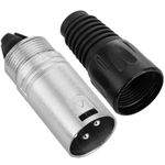 Conector XLR3 3-pin macho metálico plateado - XN07200 - 05