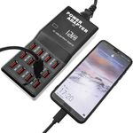 Regleta de alimentación USB A hembra 5VDC 12A con 12 puertos USB - AU00900 - 03