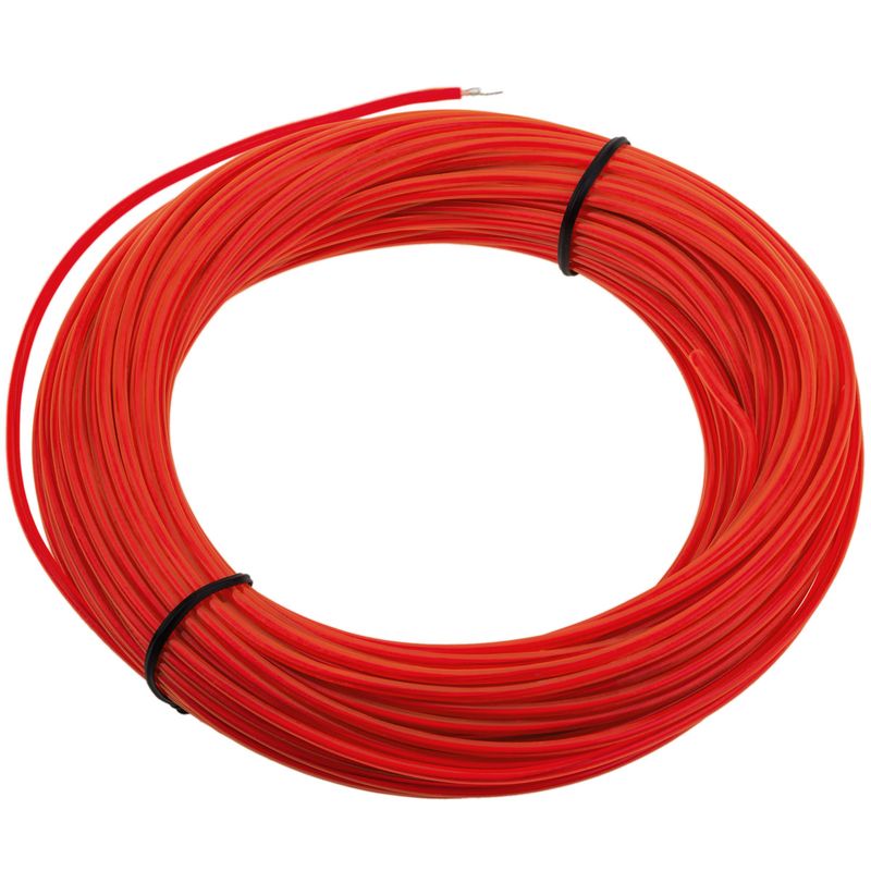 Cable electroluminiscente rojo de 2.3mm en bobina 25m - NW07000 - 01