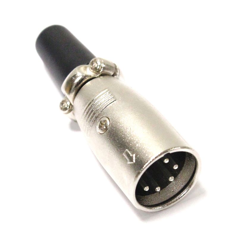 Conector XLR 5pin macho metálico - XO00200 - 01