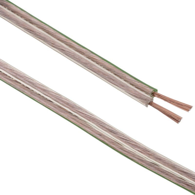 Bobina de Cable de altavoz de 2x1.00 de 50 metros transparente con indicador de polaridad - AL02200 - 01
